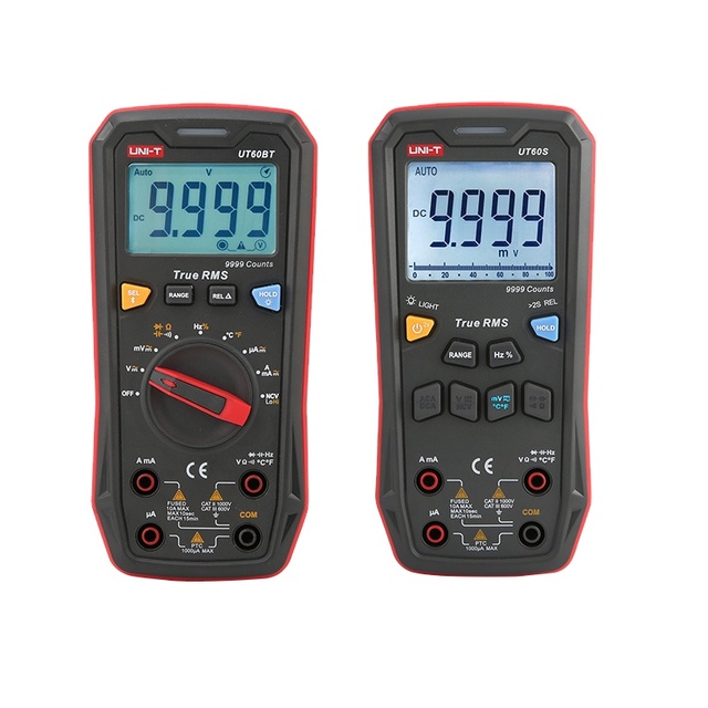 UNI-T Smart Digital UT60S UT60BT AC DC Voltmeter Ammeter True RMS Capacitor Temperature Tester Multimeter CE/FCC/RoHS Certified