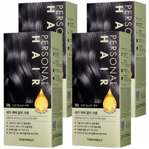 Tonymoly 1N nero copertura a tracolla per capelli personale Set 4 pezzi di alta qualità a base di crema per capelli permanente senza ammoniaca - Product Image 1