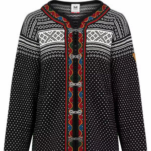 เสื้อคาร์ดิแกนไหมพรมสำหรับผู้ใหญ่แบบยูนิเซ็กซ์ สีดำ/ขาวนวล ระยะเวลาผลิตตัวอย่าง 7 วัน ผลิตในบังกลาเทศ - Product Image 1