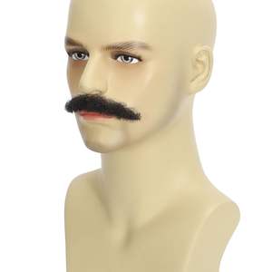 <span class=keywords><strong>Bigote</strong></span> y Barba Realistas de Cabello Humano para Hombre, Barba Falsa Gruesa <span class=keywords><strong>con</strong></span> Encaje Invisible, Ideal para Cosplay y Halloween - Product Image 5