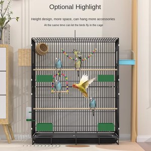 Papağan Metal kuş kafesi çok katmanlı eğimli lüks tasarı<span class=keywords><strong>m</strong></span> katı desen plastik tepsi ambalaj ev ve dış mekan kullanı<span class=keywords><strong>m</strong></span>ı - Product Image 2