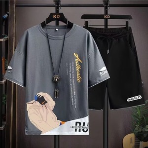 T-shirt d'été décontracté pour hommes adolescents grande taille, imprimé, à séchage rapide, manches courtes - Product Image 2