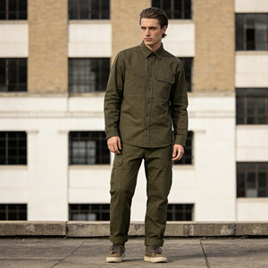 Chemise à manches longues OKONKWO pour <span class=keywords><strong>homme</strong></span>, style <span class=keywords><strong>japonais</strong></span>, décontractée, à chevrons, couleur unie, perlée, nouvelle collection automne - Product Image 2