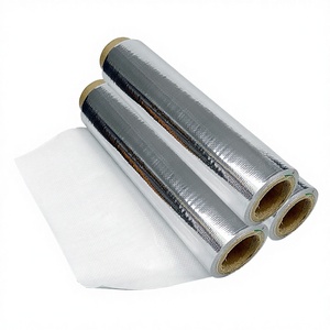 Rouleau de tissu métallique polyvalent et polyvalent Surface lisse Isolation lumineuse par réflectivité Matériaux d'isolation thermique - Product Image 1