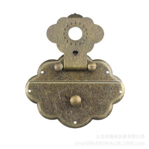 Antique Wave-shaped Furniture <b>Lock</b> K32 Keyless Carbon Steel Traditional Wooden <b>Box</b> Buckle Clasp Hardware - Product Image 3