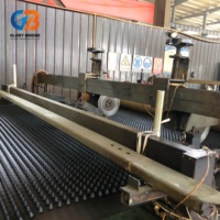 Haute résistance à la compression, sans déformation ni affaissement, même sous une forte pression de la terre. Planche de drainage à rainures en HDPE