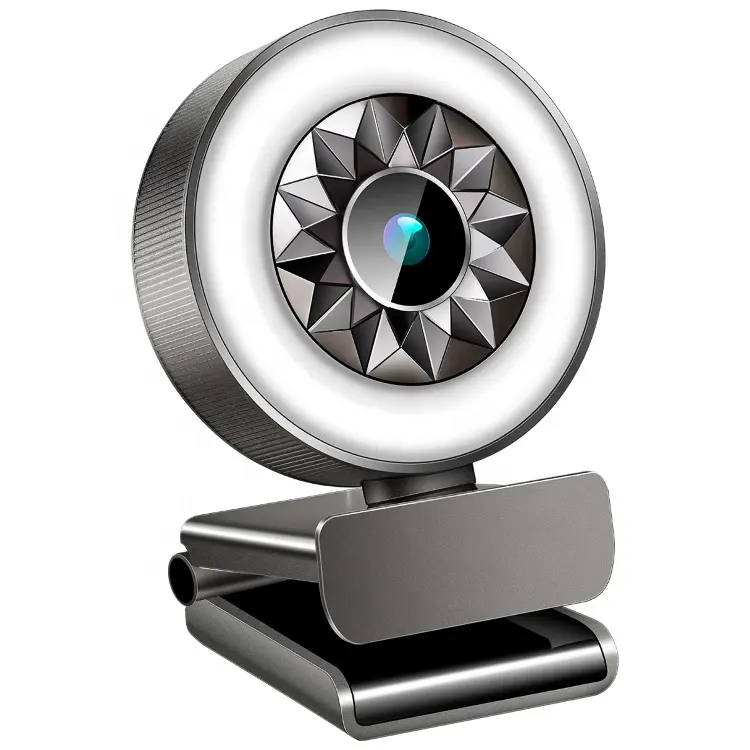 Adjustable Ring Light Full HD 1080P Web cam with Microphone 2K USB Web Camera PC Laptop Desktop Computer Mini webcam
