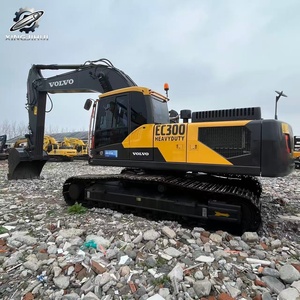 Excavadora de cadenas Volvo EC300 usada, 30 toneladas, cucharón de 1.6m³, marca sueca original, excavadora grande para construcción, pocas horas, buen estado. - Product Image 3