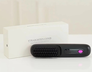 Brosse lissante chauffante sans fil en céramique, mini, rechargeable par USB, à ions négatifs - Product Image 6