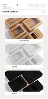 In Stock Kraft Paper Rectangular Open Window Drawer Box Socks Towels White Folding Packaging Box Gift Box