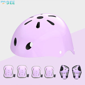 Ensemble de protection SeeMore pour le patinage, le cyclisme, le vélo, les rollers, les trottinettes, les casques de vélo pour enfants, les genouillères, les protections de casque - Product Image 1