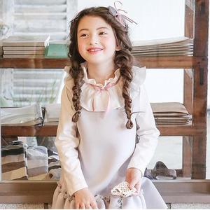Hauts d'été pour filles, dernier modèle, couleur unie fantaisie, double col, manches longues, en polyester/coton écologique, pour le shopping en ligne - Product Image 4