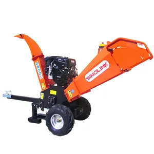 Sinolink industrial electric start used wood chipper branch crusher farming shredder cutting machine