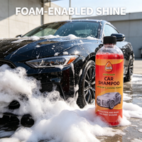 Shampooing de lavage auto concentré 500ml Rouge Acide PA1:10, Savon Moussant pour le detailing, Dégraissant pour poussière de frein, Nettoyant pour canon à mousse