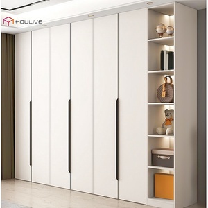 Puerta de Madera Maciza de Estilo Moderno con Acabado Lacado en Color Blanco, Puertas Batientes <span class=keywords><strong>para</strong></span> Armarios, Ecológicas, Personalizadas <span class=keywords><strong>para</strong></span> Dormitorio - Product Image 6