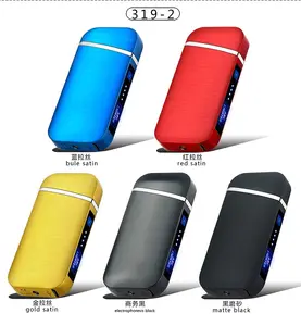 Nuevo portátil logotipo personalizado cigarrillo fumar Scorch Plasma eléctrico diseñado impermeable Usb doble arco encendedores recargables