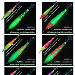 Nuevo 5 uds 4,0 #105mm 5,3G rollo de tela de calamar luminoso completo plástico <span class=keywords><strong>EGI</strong></span> Jig señuelo cebo cohete calamar especialización para especies de lubina - Product Image 5