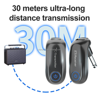 Sistem Instrumen Nirkabel Mini 2.4GHz Daya RF Dapat Diatur Waktu Kerja 10 Jam Plug & Play Pemancar & Penerima Audio