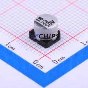 ตัวเก็บประจุแบบอิเล็กโทรไลต์อะลูมิเนียม SMD รุ่น VE-220M1HTR-0605, ขนาด D6.3xL5.3 มม. 22uF 20% 50V 6.3 มม. - Product Image 1