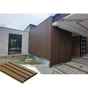 WPC Co Extrusion Great Wall Panel 219*26mm wpc second generation Fire Resistant cladding
