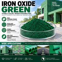 Poudre de pigment vert d'oxyde de fer inorganique, haute puissance de teinture, résistant aux intempéries, pour le béton, l'asphalte, le caoutchouc, fabricant