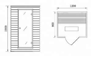 Sauna infrarouge en bois massif ODM et OEM, Mini salle de sauna sec pour 2 personnes - Product Image 6