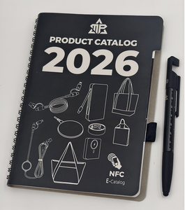 Carnet intelligent NFC personnalisable en cuir PU A5 avec stylo, classeur à anneaux 24 trous pour cadeaux d'affaires - Product Image 2