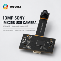 Modul Kamera USB Monokrom 13MP IMX258 Papan Sensor Skala Abu-abu untuk Pencitraan Medis Instrumen Gel Doc Lab