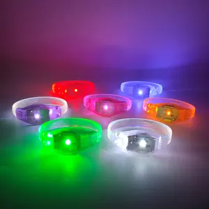 LINLI Bracelet LED activé par la musique TPU Bracelet clignotant pour les fêtes d'enfants et la décoration d'événements