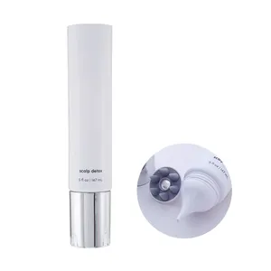 Unique Design Recyclable Personal Care Hair Scalp Treatment Cosmetic Plastic Tube with Massage Applicator