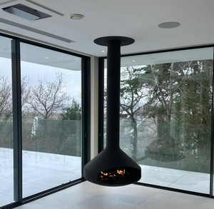 Caminetto Sospeso per Soggiorno con Riscaldamento <span class=keywords><strong>a</strong></span> <span class=keywords><strong>Bioetanolo</strong></span>, Design Moderno con Fiamma Reale - Product Image 5