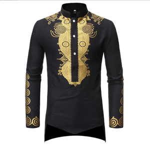 <span class=keywords><strong>Top</strong></span> <span class=keywords><strong>Coat</strong></span> da uomo con stampa in oro caldo a maniche lunghe da uomo - Product Image 2