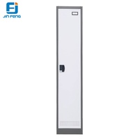 Casier en acier à porte simple Jin Feng avec serrure électronique à combinaison, armoire de rangement pour vêtements pour chambre à coucher et vestiaire, garantie 5 ans