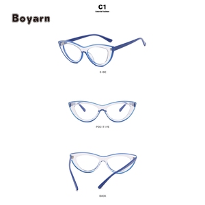 Boyarn Factory Cat Eye Anti Blue Light Lupa Gafas <span class=keywords><strong>de</strong></span> lectura Mujeres Señoras Marco <span class=keywords><strong>de</strong></span> computadora Gafas <span class=keywords><strong>de</strong></span> grado presbicia - Product Image 5