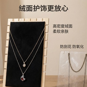 Wood Jewelry Display Rack 17x8.3x24cm Minimalist Style For Necklace Storage And Showcase - Product Image 3