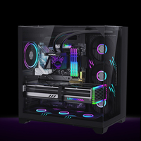 Refroidisseur liquide pour processeur LOVINGCOOL avec écran de 3,5 pouces, système de refroidissement par eau à triple ventilateur 2500 tr/min avec écran 640x480 pour kit de boîtier de PC de jeu