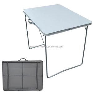 Mesa <span class=keywords><strong>de</strong></span> Comedor Portátil para Interiores y Exteriores <span class=keywords><strong>de</strong></span> 2 Pies/3 Pies/4 Pies/6 Pies con Asas y Bloqueo para Patio, Camping, Estante Ligero - Product Image 5