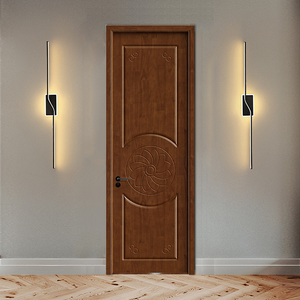 <span class=keywords><strong>Porte</strong></span> en bois massif de chêne rouge sur mesure, style moderne, insonorisée, imperméable, pour usage commercial - Product Image 1