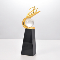 Trophée en cristal doré personnalisé, design de qualité supérieure, écologique, style ange, décoration de mariage, technique de polissage, gravé