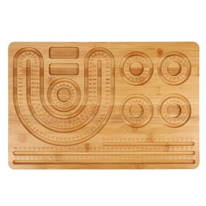 Plateau en bois pour la création de bijoux, plateau de rangement en bambou pour bracelets, outil de conception et organisateur pour la fabrication artisanale et le tissage de bijoux, accessoires de création de bijoux - Product Image 5