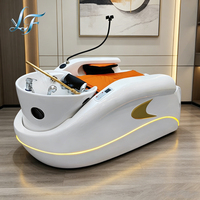 Lit de massage électrique multifonction 4D de luxe pour le corps entier, avec circulation d'eau et bassin en céramique, pour le lavage des cheveux et le spa capillaire