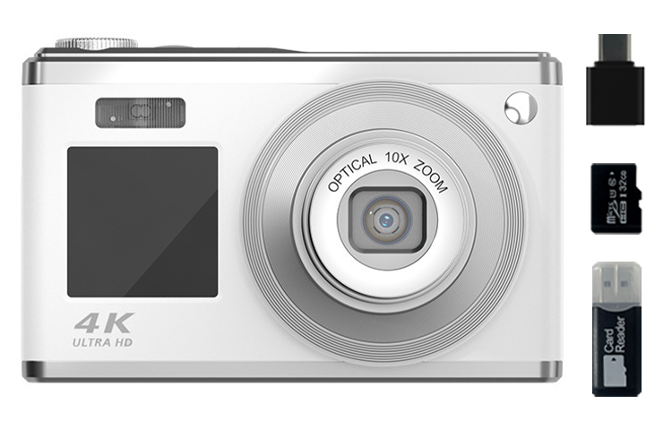 Blanc + carte de 32GB TF