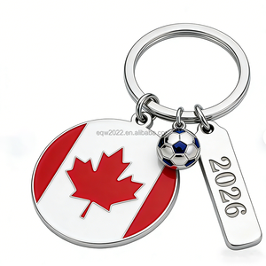 พวงกุญแจโลหะผสมสังกะสีรูปธงชาติฟุตบอลโลกแบบกำหนดเอง ของขวัญหรือของที่ระลึกสำหรับแฟนฟุตบอล - Product Image 2