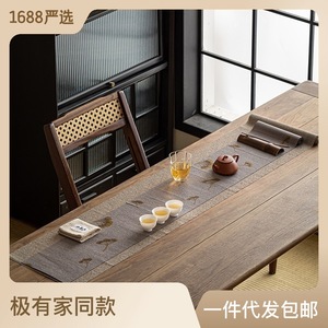 Chinese Style Tea <b>Table</b> <b>Runner</b> Linen Cotton Zen Inspired Waterproof <b>Long</b> Tablecloth For Kung Fu Tea Set Accessories - Product Image 2