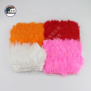 Bán buôn xinyuling thương hiệu 3.15-4.33 inch (8-11 cm) nhiều màu gà tây lông rìa TRIM kích thước nhỏ Fluffy trang trí nhuộm - Product Image 2