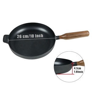 Nouvelle poêle à crêpes en fonte écologique <span class=keywords><strong>de</strong></span> gros, poêle en fonte polie et lisse pour crêpes, tortillas, plaque chauffante - Product Image 2