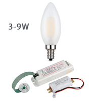 Tube lumineux LED en plastique 6W de haute qualité, alimentation d'urgence pleine puissance, driver LED d'urgence rechargeable, lumière du jour 5000K