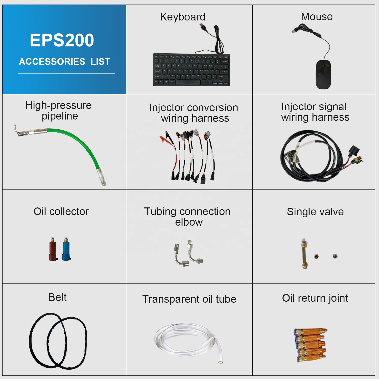 Thiết Bị Kiểm Tra Vòi Phun Áp Lực Đường Ray Chung EPS200 Điện Ô Tô Thiết Bị Kiểm Tra Vòi Phun Diesel Eps200