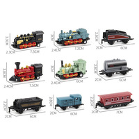 Voiture en alliage moulé sous pression pour enfants Mini Train de Noël Set Vintage Steam Train Toy Gift Model Car