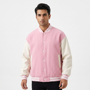 Vestes unisexes avec logo personnalisé, nouvelle mode, patchwork, boutons, manches longues, veste de sport pour femmes et hommes, veste de baseball d'équipe - Product Image 1